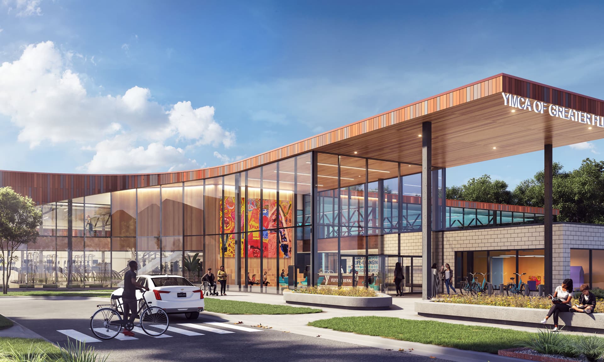 Greater Flint YMCA — Nonprofit in Flint, MI, designed by Framework E, a Detroit architecture firm